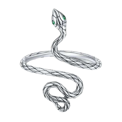 925 Sterling Silver snake Ring Open Retro - Snakey Serpent - Vogue J'adore