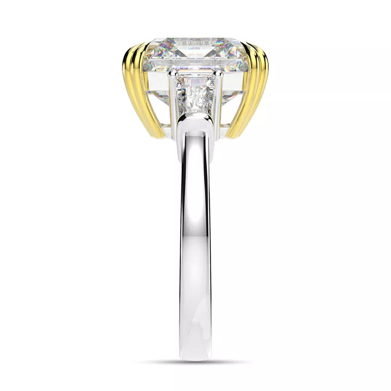 Asscher Cut Moissanite Created Engagement Ring - Vogue J'adore