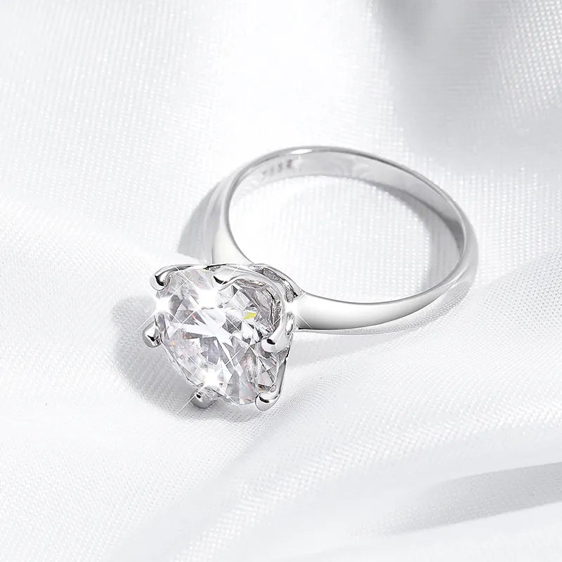 1CT to 5CT Moissanite Solitaire  Engagement Ring - Vogue J'adore