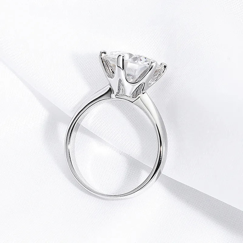 1CT to 5CT Moissanite Solitaire  Engagement Ring - Vogue J'adore