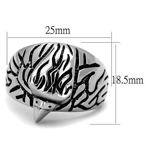 Men's Stainless Steel Synthetic Crystal Ring - Eye of The Eagle - Vogue J'adore