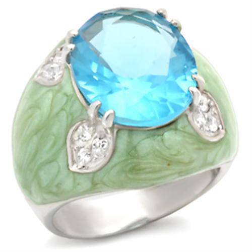 925 Sterling Silver Spinel Ring in Blue and Green Hues - Oceanic Radiance - Vogue J'adore