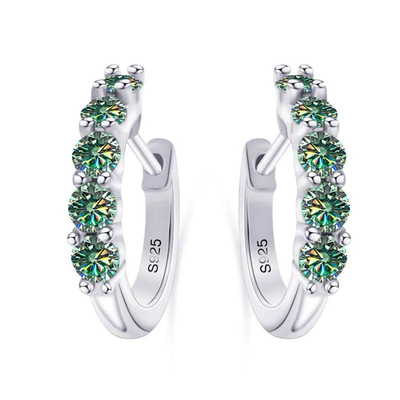 925 Sterling Silver Moissanite 1CT Earrings - Celestial Hues Star Collection - Vogue J'adore