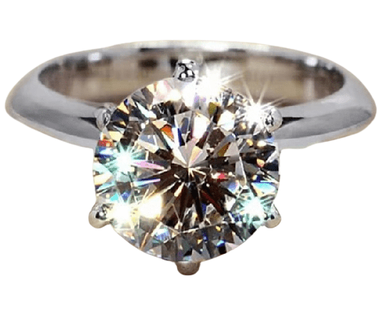 Angelina - 5ct Moissanite Engagement Ring VVS1 Round Lab Diamond - Vogue J'adore